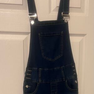 SHEIN Dark Blue Denim Overalls